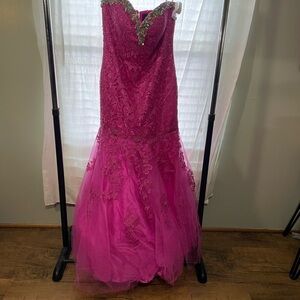 MM Couture Vibrant Pink Dress